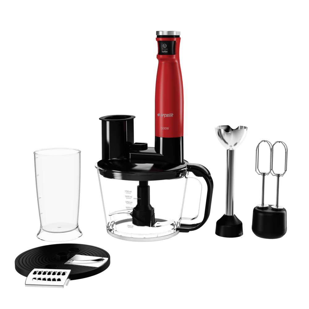 Arçelik RHB 6050 K Resital Kırmızı 1500 W Blender Set