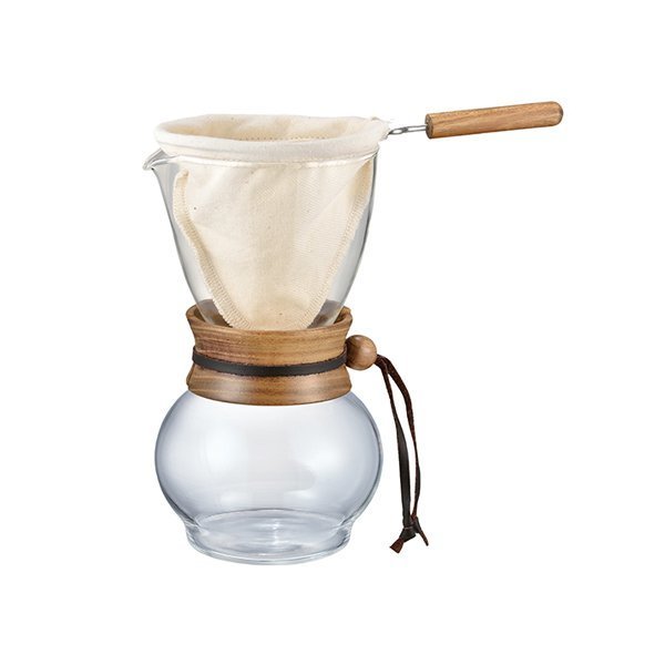 Hario Drip Pot Woodneck 3 Cup - Kahve Demleme Seti