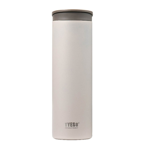 Tyeso Flat Termos Vakumlu Paslanmaz Çelik Taşıma Saplı-500ML(KREM)