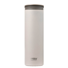 Tyeso Flat Termos Vakumlu Paslanmaz Çelik Taşıma Saplı-500ML(KREM)