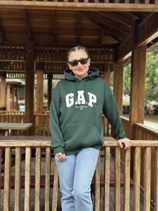 Zümrüt  gap kapüşonlu sweatshirt