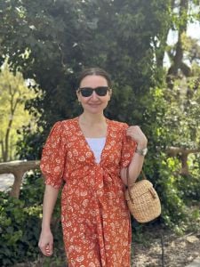 Yasmin VİSKON Elbise turuncu