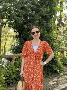 Yasmin VİSKON Elbise turuncu