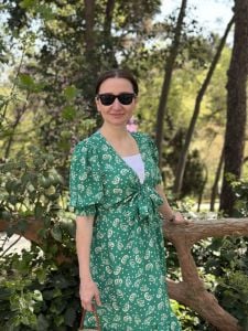 Yasmin VİSKON Elbise yeşil