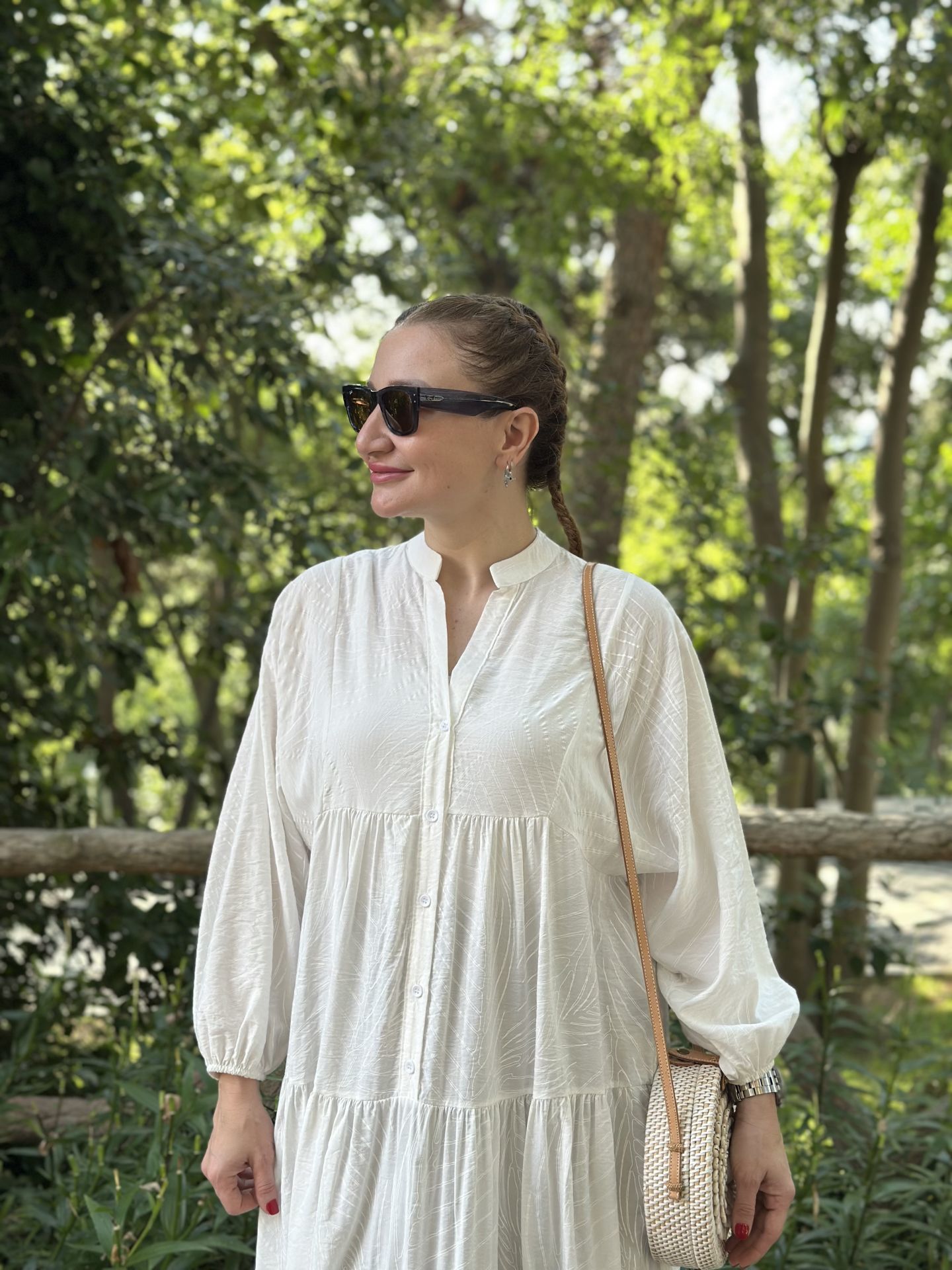 Modal tasarım elbise katleya Beyaz