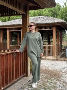 İpli düğme detaylı Oysho takım Çağla