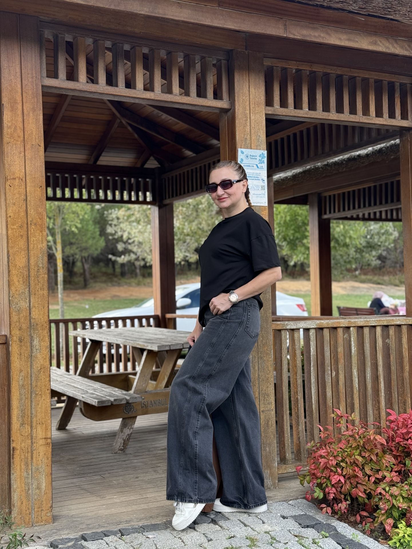 Orjinal Mng yani dikiş kot pantolon Antrasit