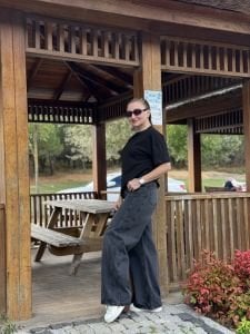 Orjinal Mng yani dikiş kot pantolon Antrasit