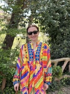 Viskon renkli kısa katleya elbise