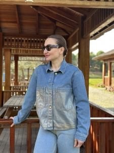 Orjinal marka varak mavi kot ceket