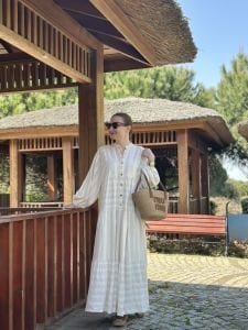 Alya keten katleya elbise
