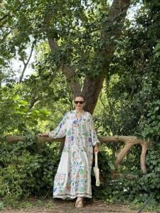 Kırık beyaz nergiz katleya elbise