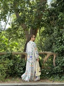 Kırık beyaz nergiz katleya elbise