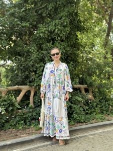 Kırık beyaz nergiz katleya elbise