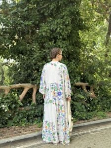 Kırık beyaz nergiz katleya elbise