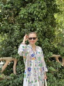 Kırık beyaz nergiz katleya elbise