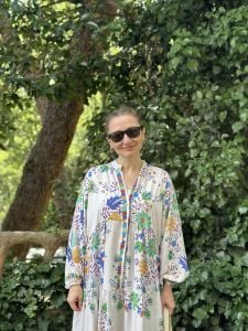 Kırık beyaz nergiz katleya elbise