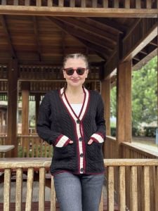 ZARA MODEL Kolej hırka siyah