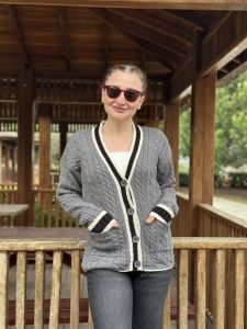 ZARA MODEL Kolej hırka gri