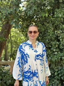 Gökyüzü Sarmaşık Katleya elbise
