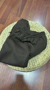 Kahve şardonlu alt eşofman