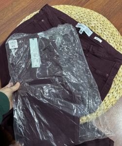 River skinny denim pantolon bordo