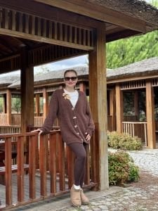 Teddy peluş hırka kahve