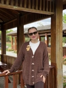 Teddy peluş hırka kahve