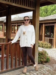 Teddy peluş hırka beyaz