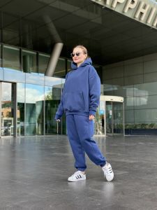 Unisex Oversize ORJ eşofman Takım İNDİGO
