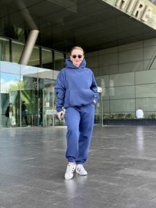 Unisex Oversize ORJ eşofman Takım İNDİGO