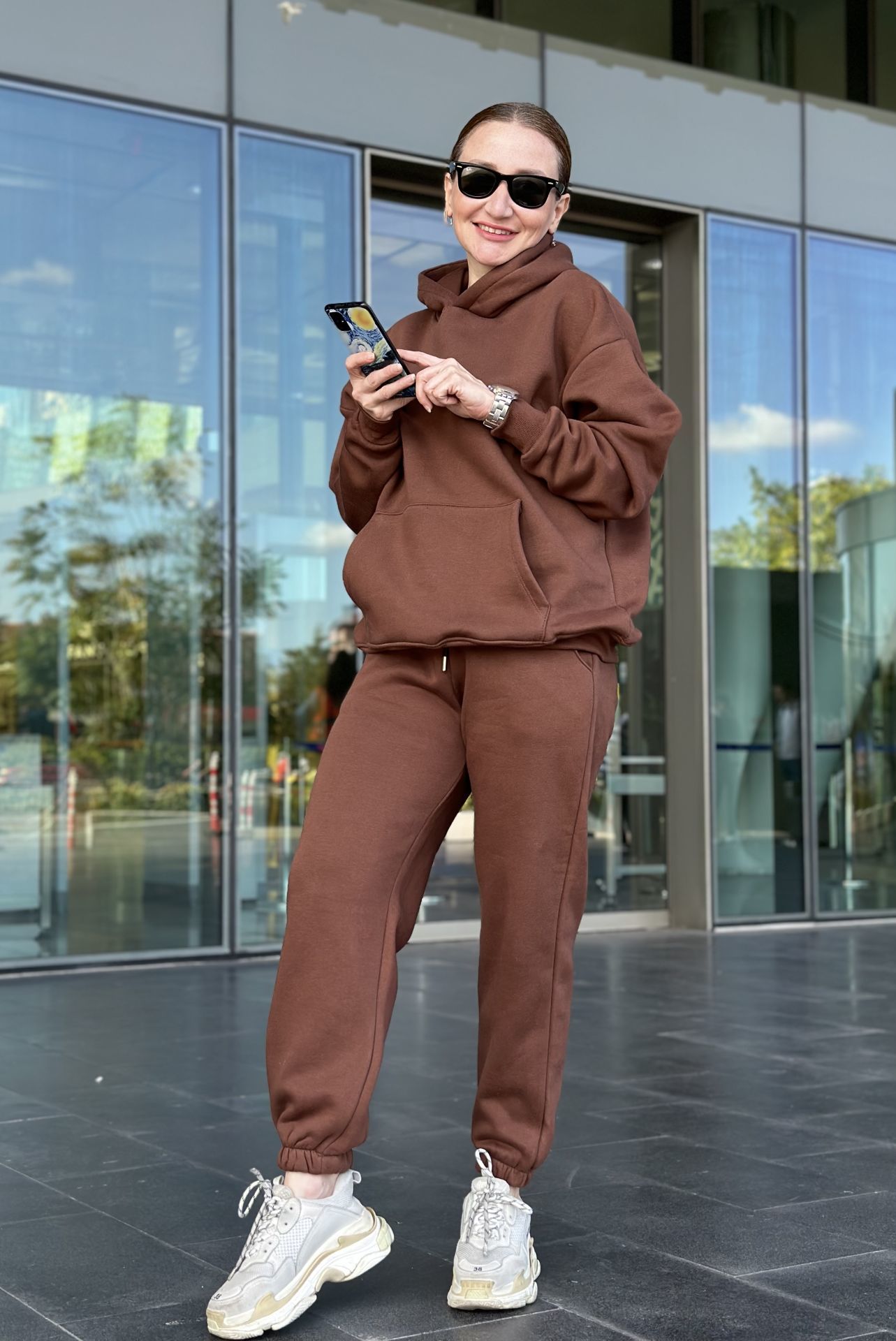 Unisex oversize ORJ Kahverengi Takım