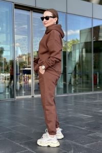 Unisex oversize ORJ Kahverengi Takım
