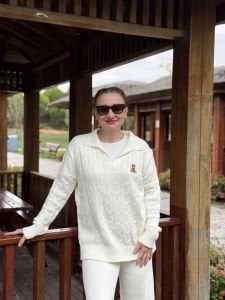 Teddy Triko takım Kırık beyaz