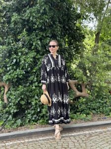 PREMİUM Siyah Lion KATLEYA ELBİSE