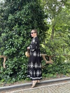 PREMİUM Siyah Lion KATLEYA ELBİSE