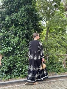 PREMİUM Siyah Lion KATLEYA ELBİSE