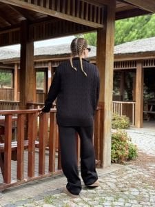 Teddy Triko takım Siyah