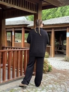 Teddy Triko takım Siyah