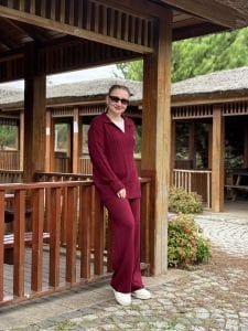 Teddy Triko takım Bordo