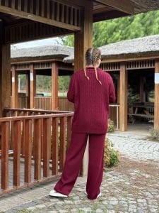 Teddy Triko takım Bordo