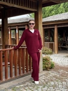 Teddy Triko takım Bordo