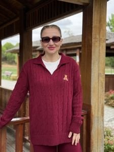 Teddy Triko takım Bordo