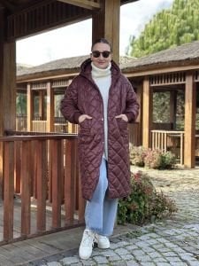 Massi model kapitone uzun mont Bordo