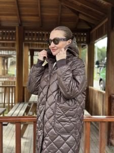Massi model kapitone uzun mont Kahve