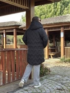 Beymen model kapitone mont siyah