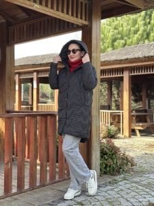 Beymen model kapitone mont siyah