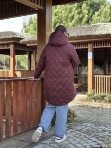 Beymen model kapitone mont bordo