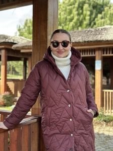 Beymen model kapitone mont bordo