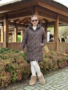Beymen model kapitone mont kahve